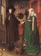 Jan Van Eyck Giovanna Cenami and Giovanni Arnolfini France oil painting artist